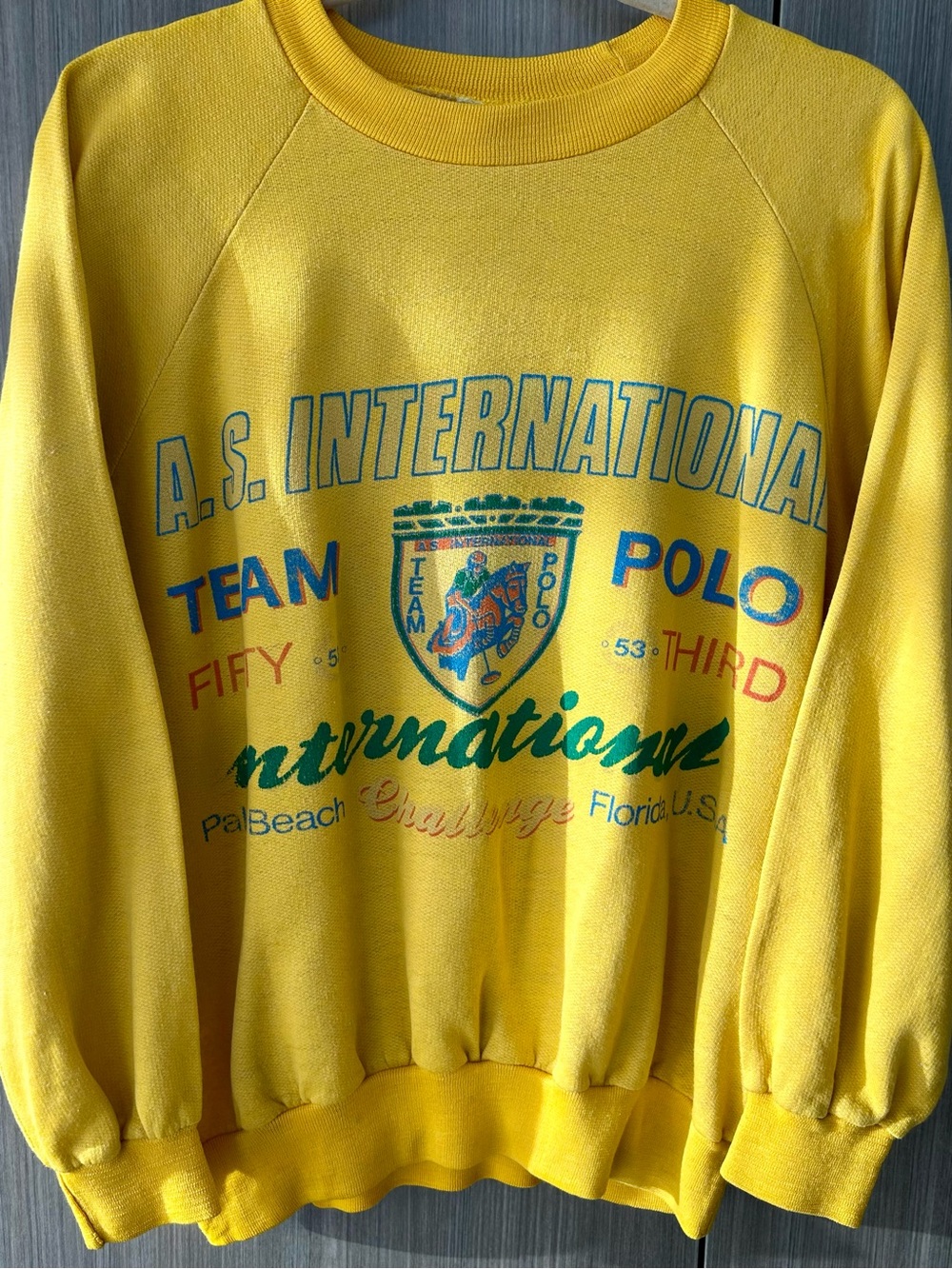 Vintage Yellow Graphic Sweatshirt
